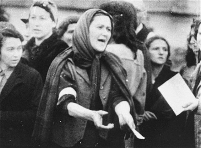 Jews during a deportation from the Warsaw Ghetto